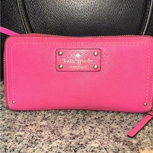 Hot pink Kate spade wallet